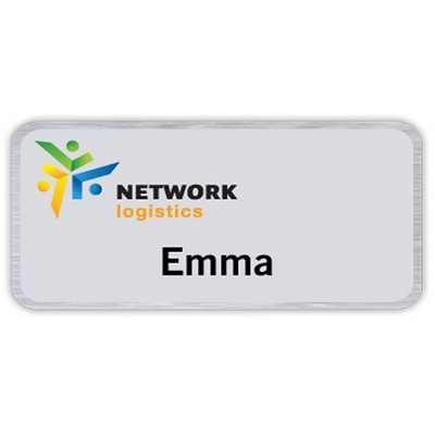 Seattle Metal Name Badge (Standard Size 1-1/2" x 3")