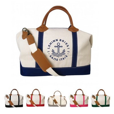 Signature Weekender Cotton Canvas Duffle Bag